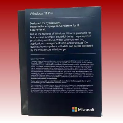 Easy Verification English Windows 11 Pro Retail Box Convenient With 1 GHz Processor