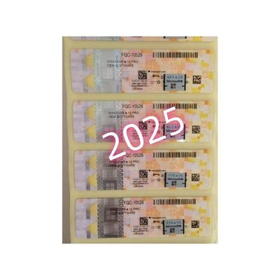 2025 Hot Sliver Windows COA Label für Original Win10/11 Pro Schlüssel Aufkleber Verbesserte Sicherheit