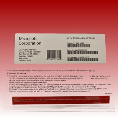 Einfache Installation Windows10 Pro OEM Multi Language Windows 10 Pro DVD