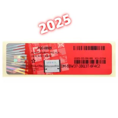 2025 auf Lager Neues Win 11 Pro OEM Schlüssel Aufkleber COA DVD Vollpaket